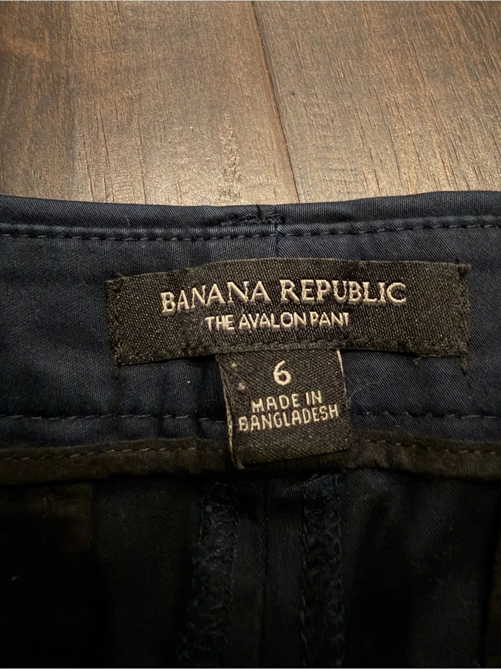 Banana Republic Avalon Pants 6 Navy Straight Trouser